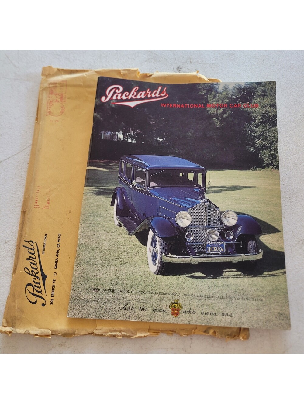 Packards International Motor Car Club Magazine Fall 1986 Vol 23 No 3 Vintage